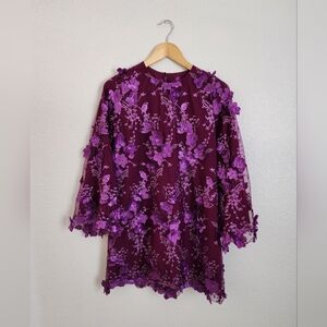 Mestiz New York Flora MSRP $475 Women's XS Classic Plum Mini Dress